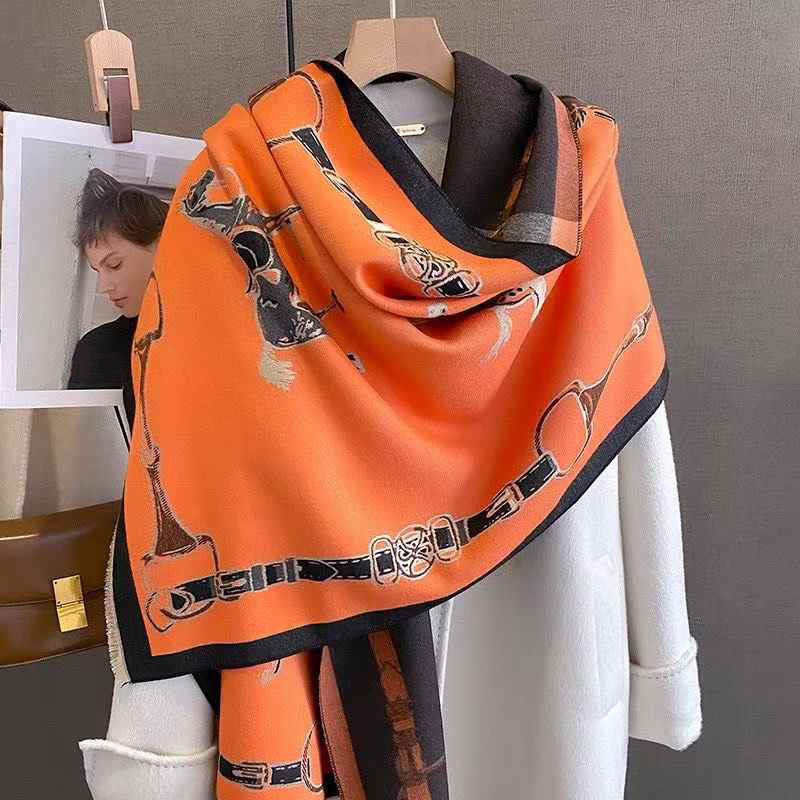 Men Accessories For Neck - الرجعية رايدر الحصان تقليد الكشمير وشاح