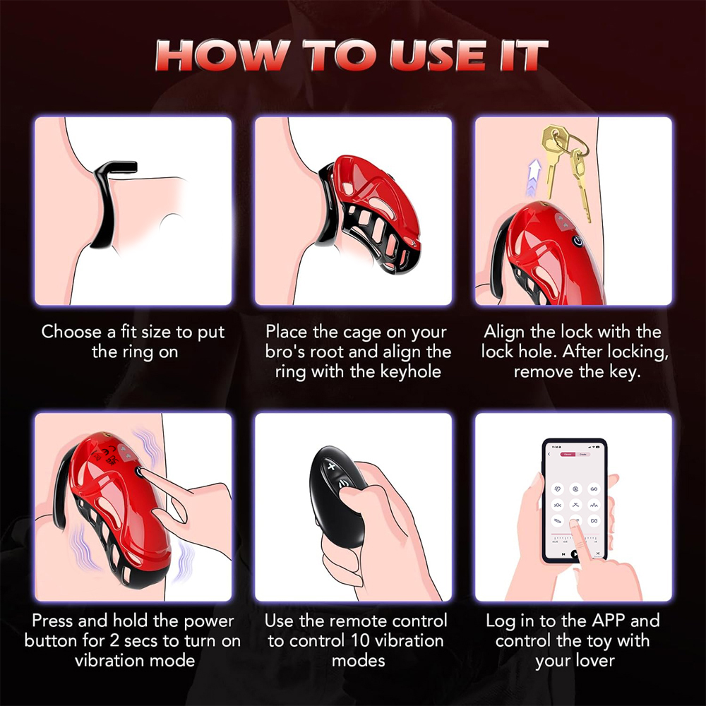 جهاز عفة ذكوري هزاز يتم التحكم - مراجعة Men Accessories App وسعره
