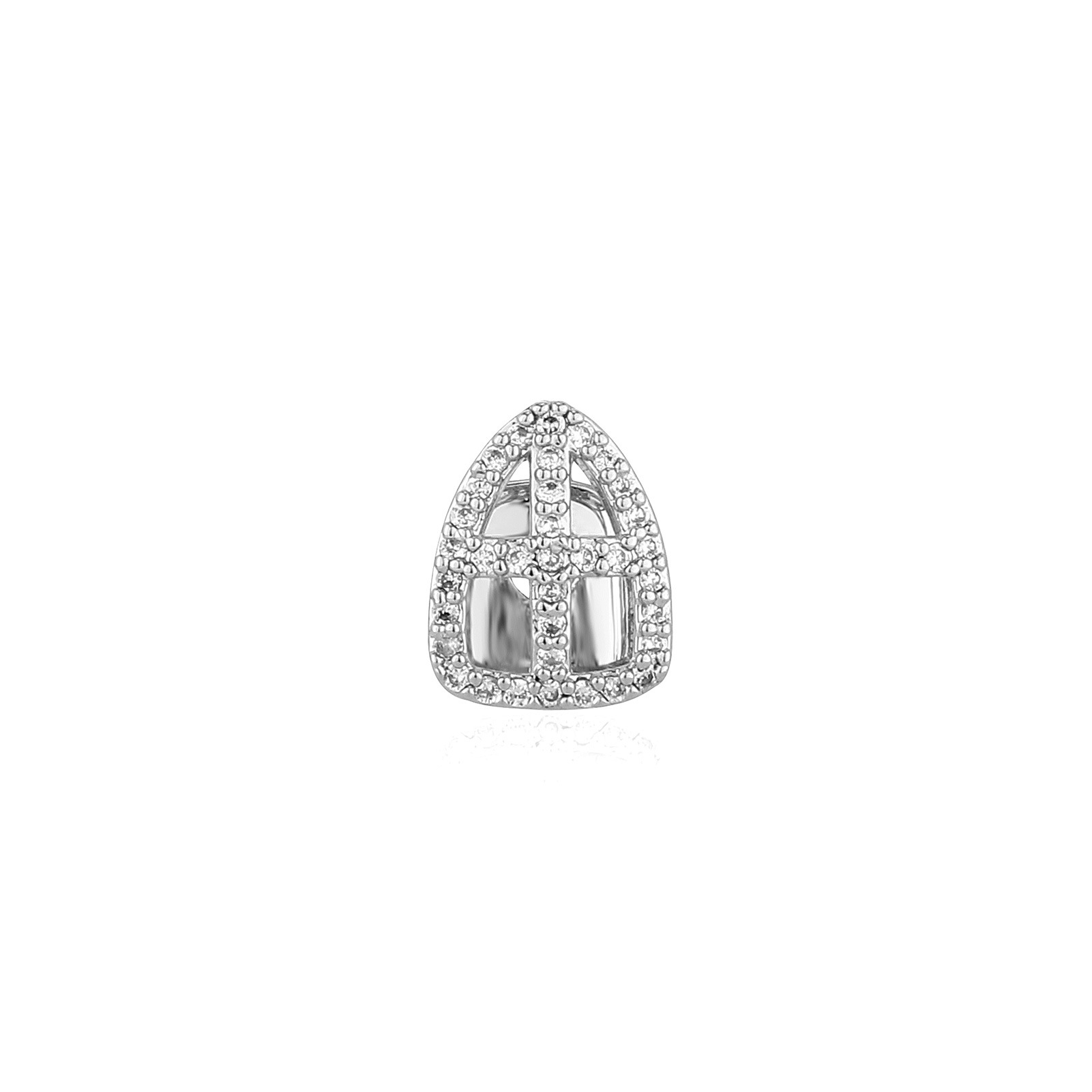 غطاء أسنان مفرد مجوف مرصع بالز - مراجعة Men Accessories In Silver وسعره
